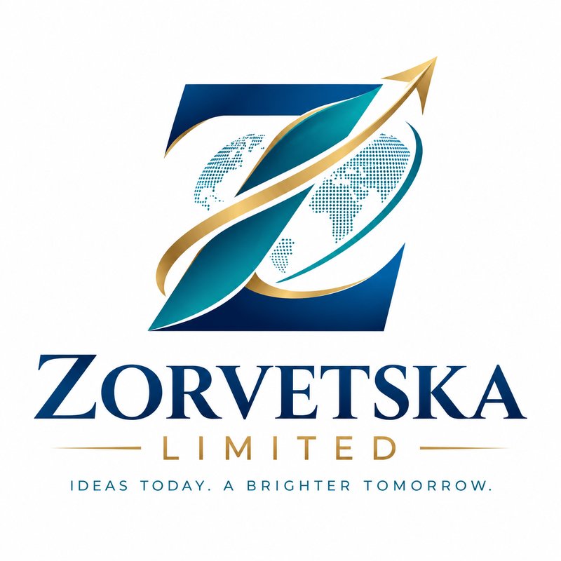 Zorvetska Limited logo — Ideas Today. A Brighter Tomorrow.